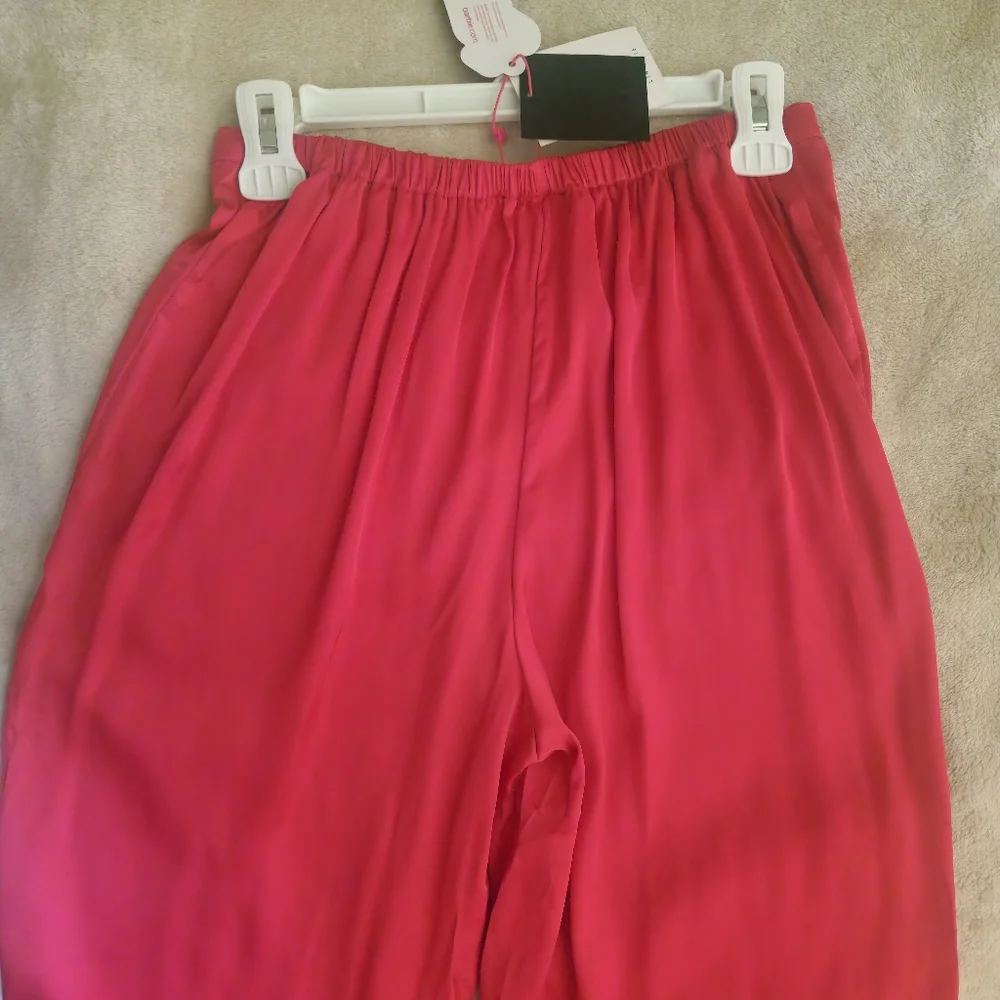ZARA X BARBIE THE MOVIE WARNERBROS. SATIN EFFECT PANTs pink BNWT